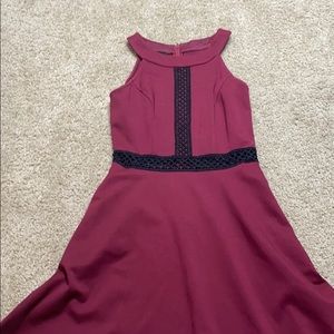 Red dress with pockets